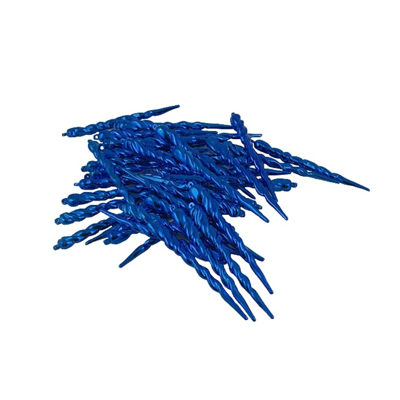 Northlight Shiny Shatterproof Icicle Christmas Ornaments - 5" - Lavish Blue - 36ct